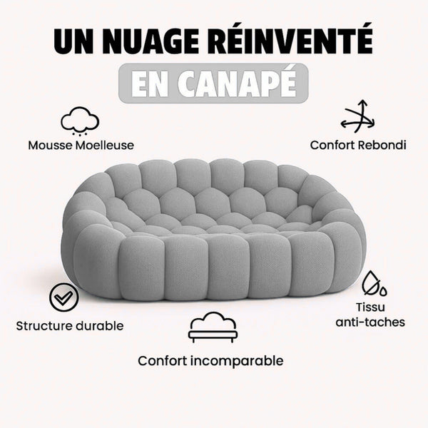 Canapé Bubble Gris Perle 2 Places