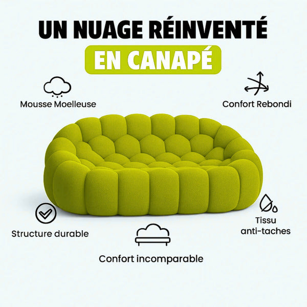 Canapé Bubble Jaune 2 Places