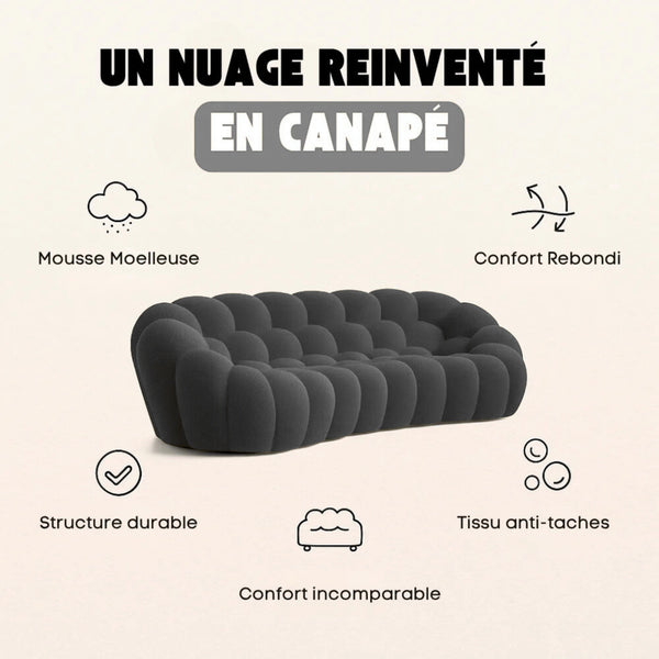 Canapé Bubble Gris 3-4 places
