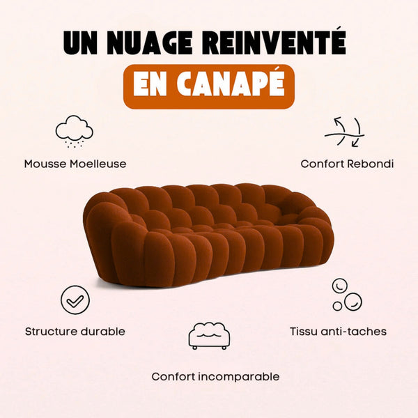 Canapé Bubble Orange 3-4 places