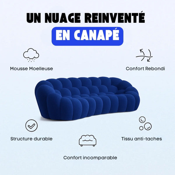 Canapé Bubble Bleu 3-4 places