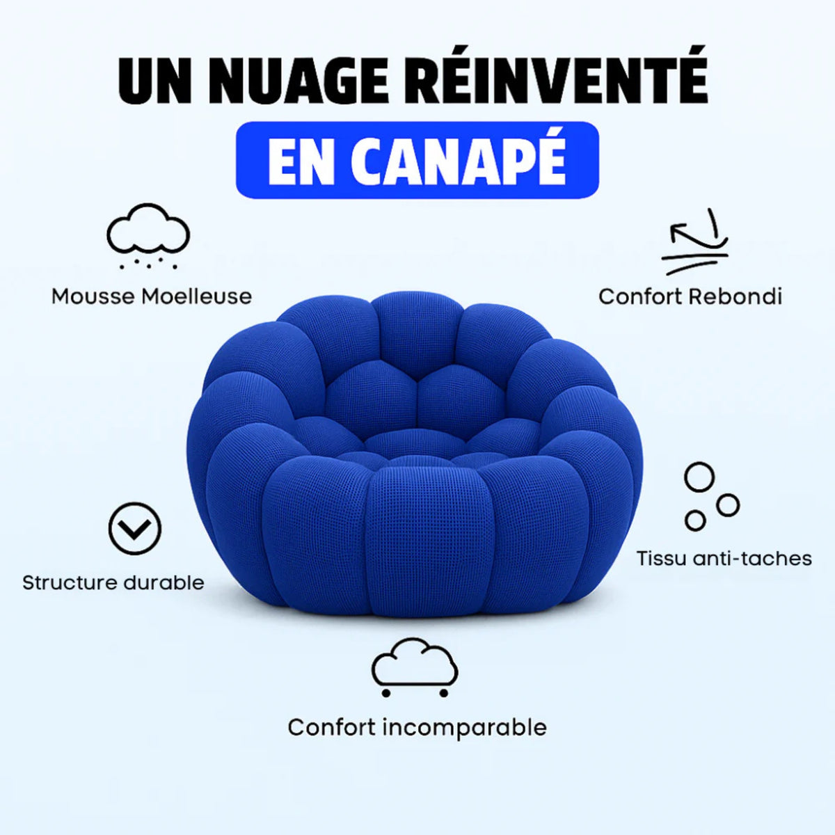 Fauteuil Bubble Bleu