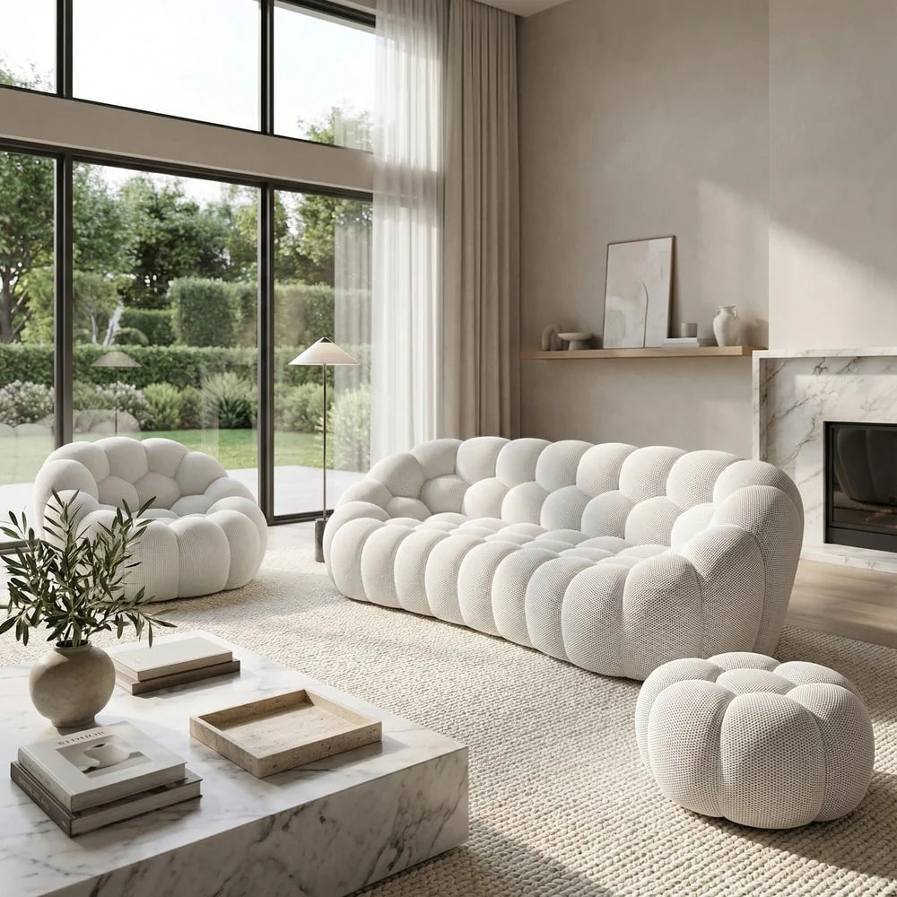 Canapé Bubble Blanc 3-4 Places