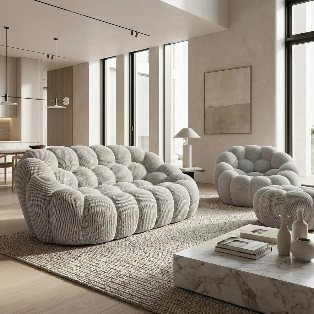 Canapé Bubble Gris Perle 2 Places