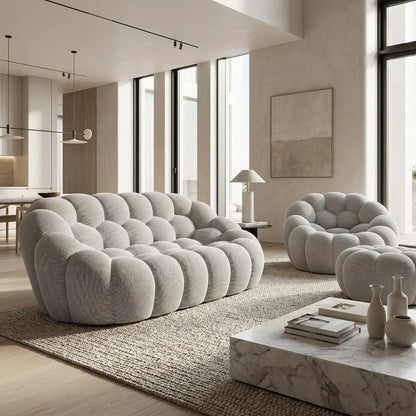 Canapé Bubble Gris Perle 2 Places