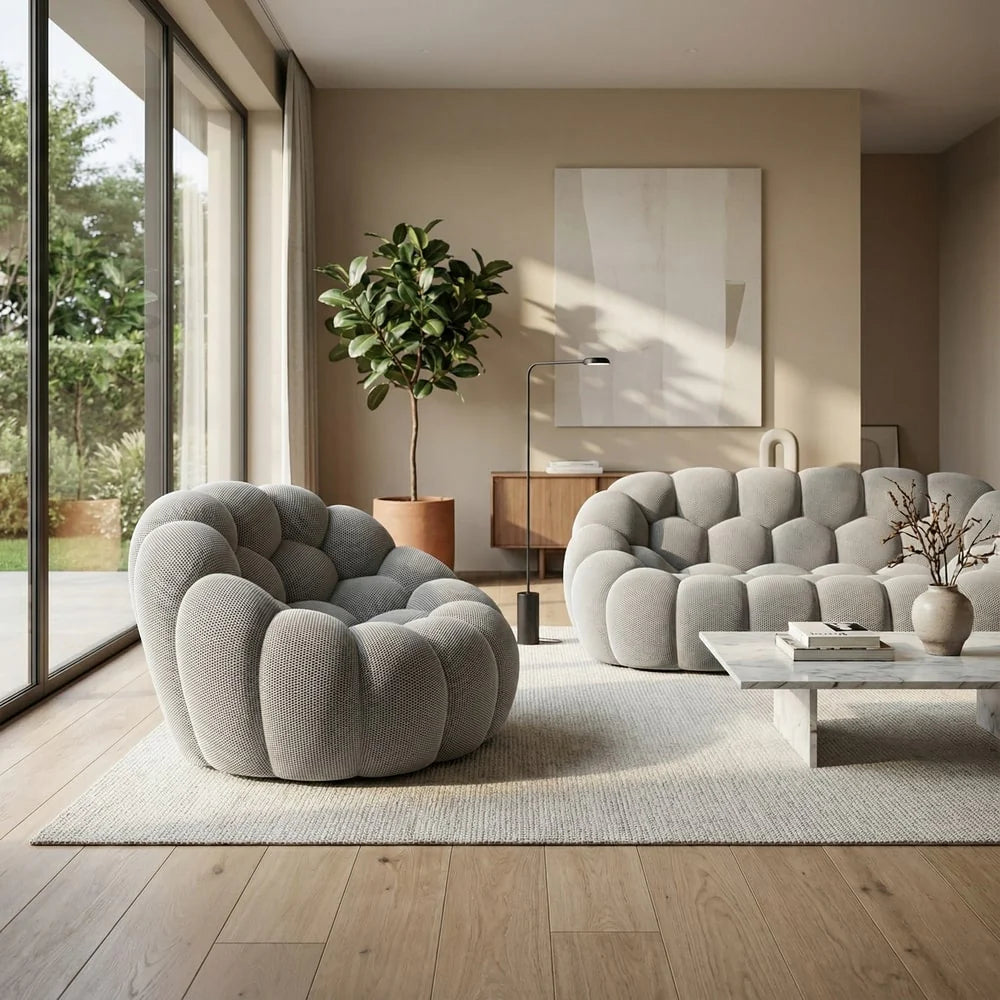 Fauteuil Bubble Gris Perle